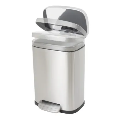 Відро для сміття з плавним закриттям прямокутне Mixxus Bevel-TC0112 SS Color 12л колір наржавійка (MI7087) — Photo 7