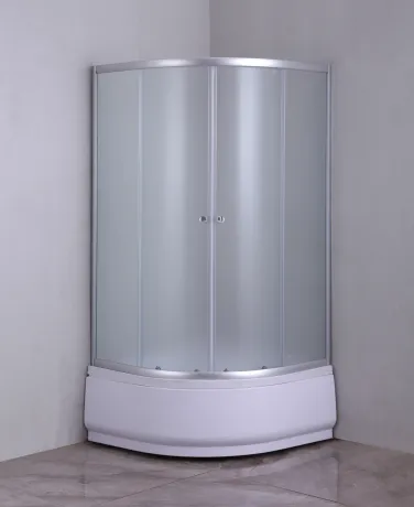 Душова кабіна з високим піддоном Mixxus PLAIN SCT01-90x90x195-FB SATIN матове скло 4мм (MI6894) — Photo 4