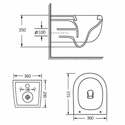 Унітаз підвісний Qtap Taurus Ultra Quiet 515×360×350 мм, White, з сидінням Slim Duroplast / Soft-close / Quick Release QTTAU26W49116 — Photo 1