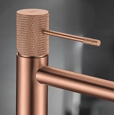 IMEX LINE BRUSHED ROSE GOLD Змішувач для умивальника, PVD матове рожеве золото — Photo 1