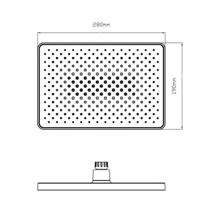 Лійка для верхнього душу Qtap Hlavova 280x280 мм прямокутна QTHLA107BLM45947 Black Matt — Photo 1