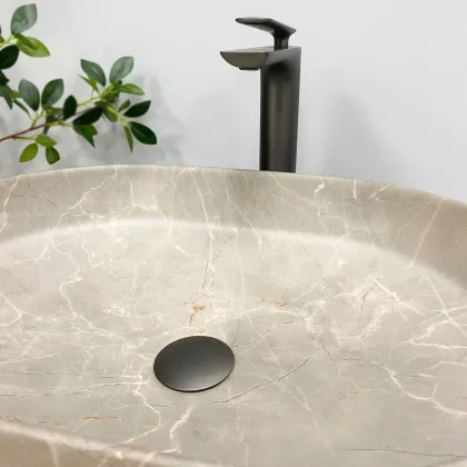 Умивальник (раковина) VBI VERONA 50 BEIGE STONE MATT накладний — Photo 3