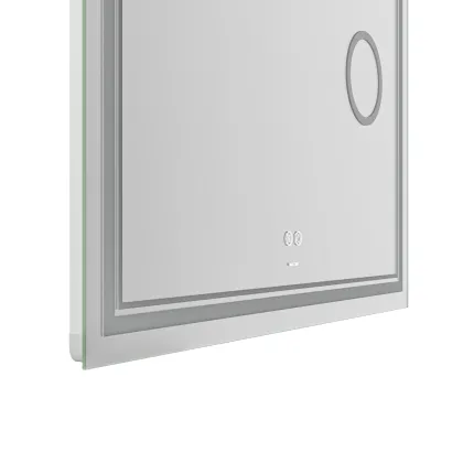 Дзеркало Mixxus Premium QUADRO MR20-100x80 з Led Touch, Anti-fog, димером, регулятором яскравості, лінзою (MP6623) — Photo 7