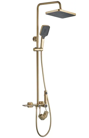 Душовий гарнітур REA HELIX BRUSHED GOLD матове золото з виливом — Photo 8