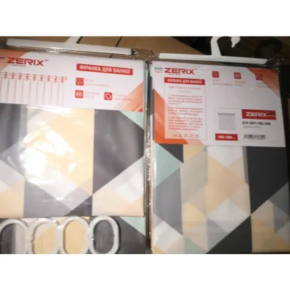 Шторка для ванної ZERIX SCP-007-180x200 з PEVA (поліетиленвінілацетату) (Візерунок "Ромби") (ZX6080) — Photo 3