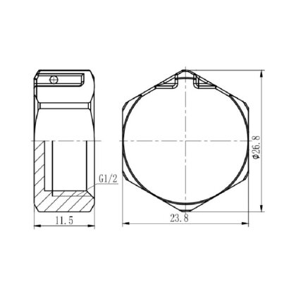 Заглушка SD Forte 1/2&quot; ЗР хром SF353H15 — Photo 1