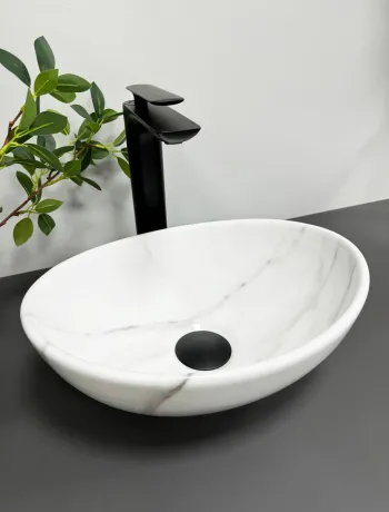 Умивальник VBI PARMA S MARBLE NATURE GLOSSY накладний — Photo 2
