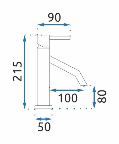 Змушувач для Умивальника Rea Level Золото Низький REA-B2044 — Photo 5