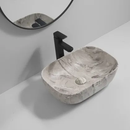Раковина накладна MIXXUS PREMIUM DIVERSE-0113 MARBLE 455х325х135mm (MP6544) — Photo 5