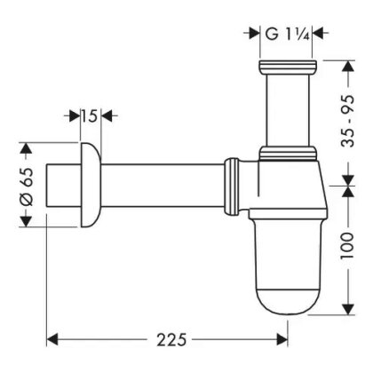 Сифон-склянка HANSGROHE 52053000 — Photo 1