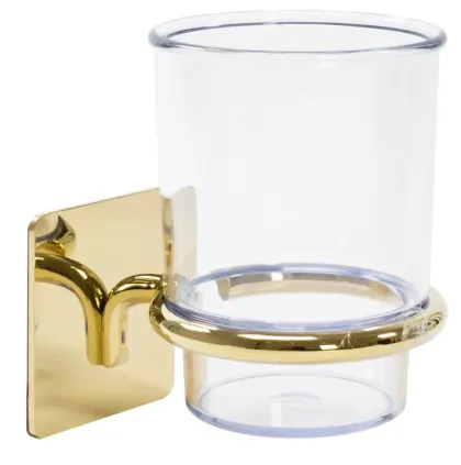 Склянка для зубних щіток REA 322189 GOLD золота * — Photo 1