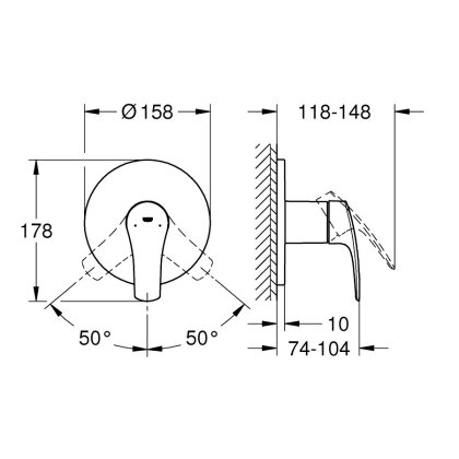 Змішувач для душу GROHE EUROSMART 24042003 — Photo 1