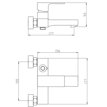 Змішувач для ванни Mixxus Trinity 009 (Euro) (MI6271) — Photo 1