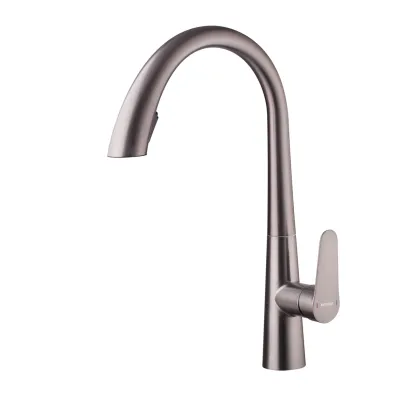 Змішувач для кухні з висувним виливом Mixxus Premium WARTA 014 GRAPHITE (MI6957) — Photo 3