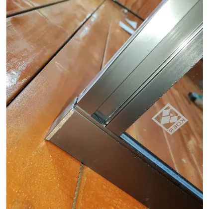 Шторки скляні на ванну розсувні Koer SR BS06-120x150-TR-07 прозоре скло Easy Clean 6мм, графіт (KR5947) — Photo 6