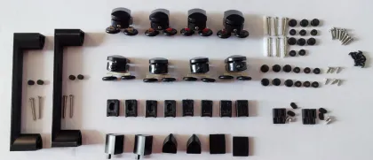 Двері в нішу Mixxus Premium DIVERSE SD01-160x185-TR Black прозоре скло 5мм (MI6879) — Photo 1