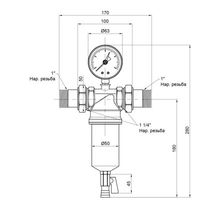 Самопромивний фільтр Icma 1&quot; 1/4 №751 — Photo 1