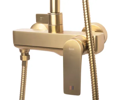Душовий гарнітур REA AVALON BRUSHED GOLD матове золото з виливом — Photo 5