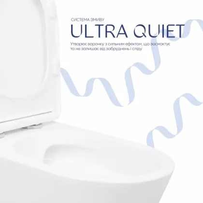 Унітаз підлоговий Qtap Arvin Ultra Quiet 630×350×795 мм з сидінням Soft-close, White QTARV27W49259 — Photo 4