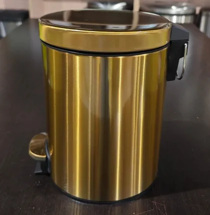 Відро для сміття з плавним закриттям кругле Mixxus Ellipse-TC0205 Brushed Gold 5л (колір матове золото) (MI8400) — Photo 18
