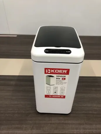 Відро для сміття сенсорне прямокутне Koer TC-020408-08 8 л колір білий (KR5589) — Photo 4