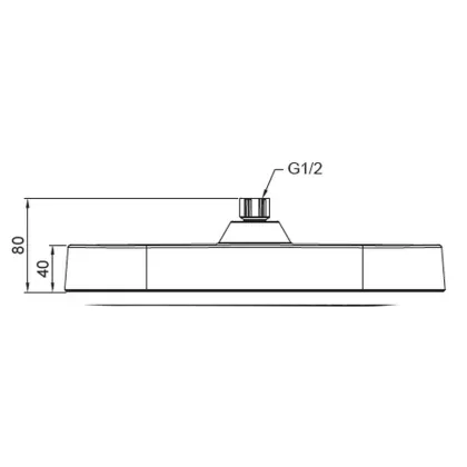 Лійка для душу стельова Koer KP-0404-01-OH 325x200мм (KR5000) — Photo 1