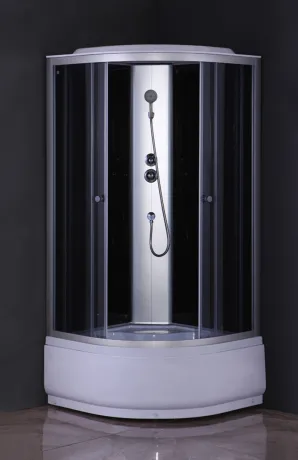 Бокс душовий без гідромасажу Mixxus STRONG SB01-90x90x215-GR SATIN з високим піддоном (MI6885) — Photo 7