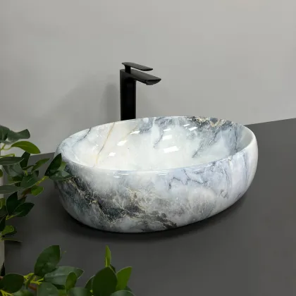 Умивальник (раковина) VBI VENETO GRANIT GLOSSY накладний — Photo 2