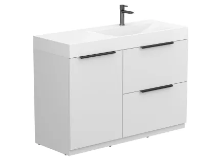 Тумба підлогова ALBA Біла з умивальником VIOLA 1200 R Miraggio