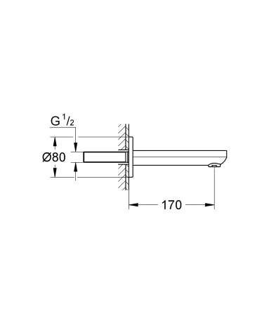 Вилив для ванни Grohe Eurosmart Cosmopolitan (13261000) — Photo 1