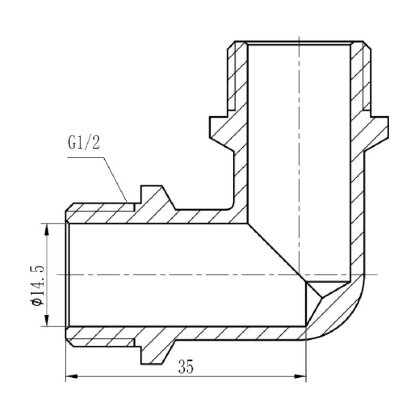 Кутик SD Forte 1/2&quot; ЗЗ хром SF373H15 — Photo 1