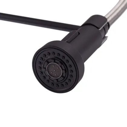 Змішувач для кухні з виливом пружина Mixxus Premium SPRING 017 BLACK (MI6951) — Photo 3