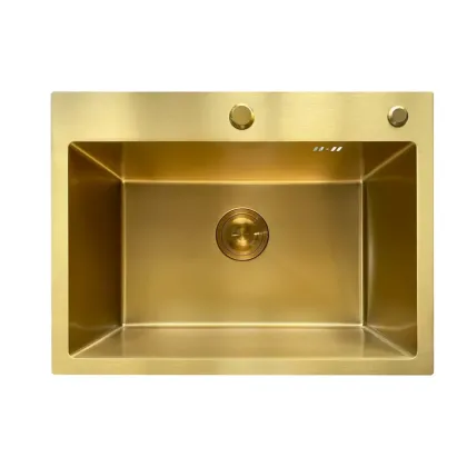 Мийка Mixxus MH5843 Micro Decor Brushed Gold (3.0/0.8) з нерж. сталі (колір матове золото) (MI8218)