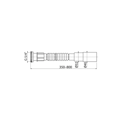 Гнучке з'єднання 5/4"/40/32 метал (Koller Pool) — Photo 1