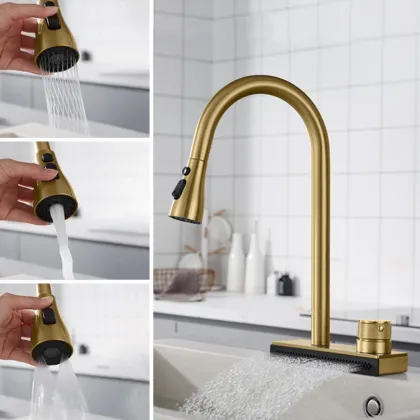 Змішувач для кухні REA CONOR BRUSHED GOLD матове золото — Photo 5