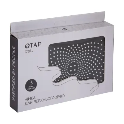 Лійка для верхнього душу Qtap Hlavova 260x180 мм прямокутна QTHLA107CRM45784 Chrome/Black — Photo 4