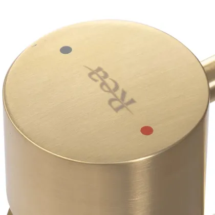 Змішувач для раковини (умивальника) REA TESS BRUSHED GOLD високий * — Photo 4