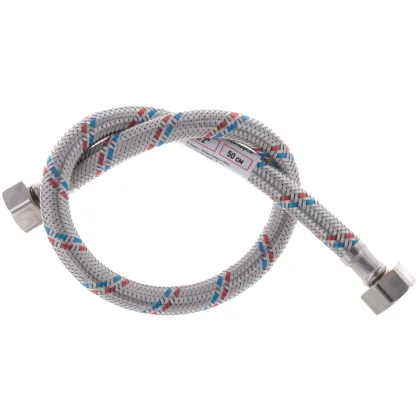 Гнучкий шланг для підключення води гайка 1/2'' - гайка 1/2'' (50 см) Zerix (ZX1551) — Photo 2