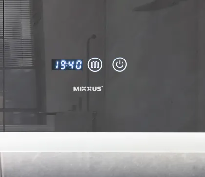 Дзеркало Mixxus FLAT MR04-100x80 з Led Touch, Anti-fog, димером, регулятором яскравості, годинником (MI6927) — Photo 14