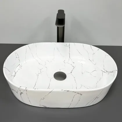 Умивальник (раковина) VBI VERONA 50 MARMO GLOSSY накладний — Photo 3