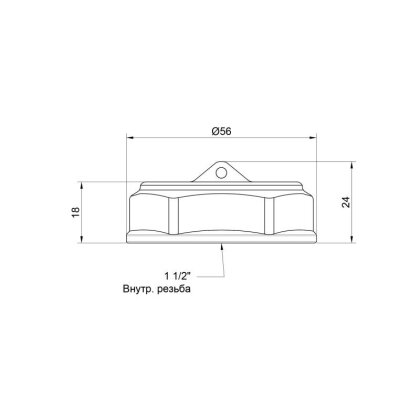 Заглушка SD Plus 1 1/2&quot; ВР SD40240 — Photo 1