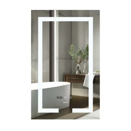 Дзеркало Mixxus HARD MR06-50x80-CASE з Led Touch, Anti-fog, димером, регулятором яскравості, годинником (MI6657)
