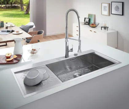 Мийка кухонна Grohe EX Sink K1000 (подвійне крило зліва) (31582SD0) — Photo 1