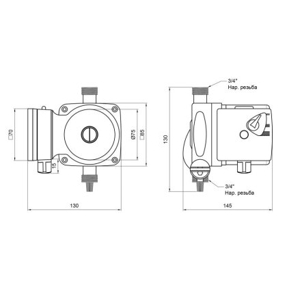 Циркуляційний насос Thermo Alliance ERCO DWP 15-70-B — Photo 1