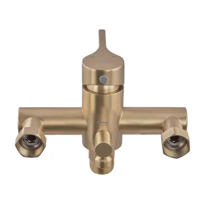 Змішувач для ванни ZERIX REX-006 (EURO) BRUSHED GOLD з нерж. сталі (Колір матове золото) (ZX6119) — Photo 3