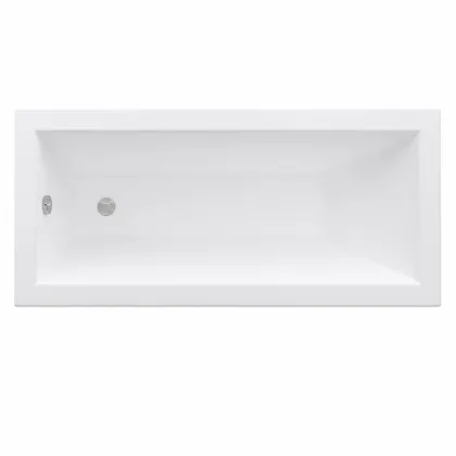 Комплект: вбудована ванна VBI GRAPPA 160x70 + сифон CHROME + ніжки — Photo 2