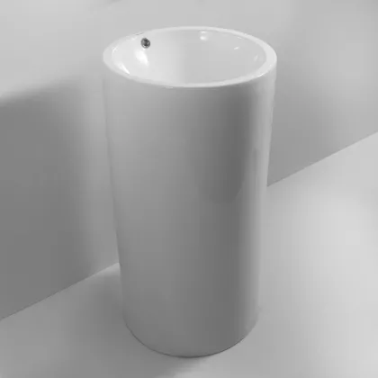 Раковина моноблок MIXXUS PREMIUM ELLIPSE-1101 460х460х855mm з переливом (MP6573) — Photo 1