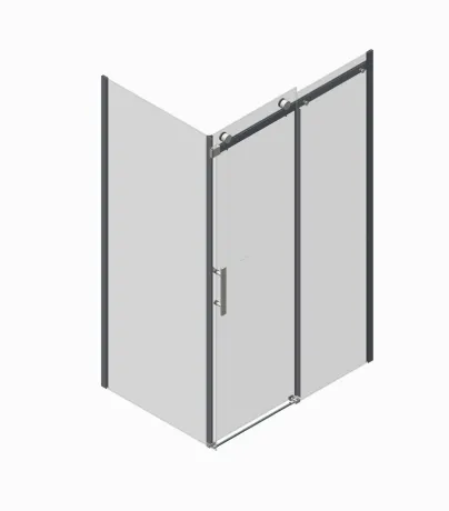 Бічна стінка до кабіни Koer SR SW01-90x200-TR-07 прозоре скло Easy Clean 8мм, графіт (KR5382) — Photo 25