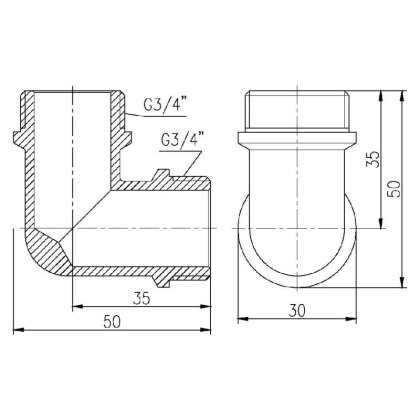 Кутик SD Forte 3/4&quot; ЗЗ SF37320 — Photo 1