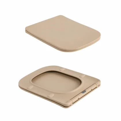 Унітаз підвісний Tern Ultra Quiet 490×365×325 мм, Beige, з сидінням Slim Duroplast / Soft-close / Quick Release QT17332303ASSB Qtap — Photo 7